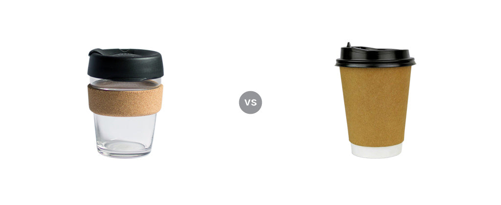 reusable glass coffee cup