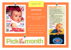 babyshop, as featured in Practical Parenting Magazine - www.babyshop.com.au - Adamstown, Newcastle NSW, Australia
