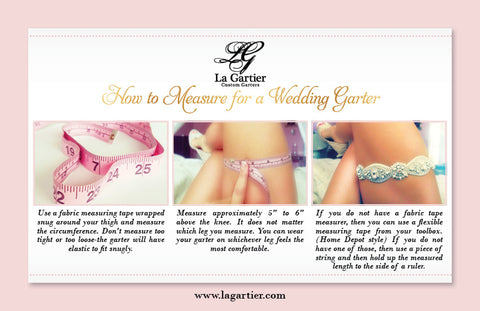 how to measure for your wedding garter 