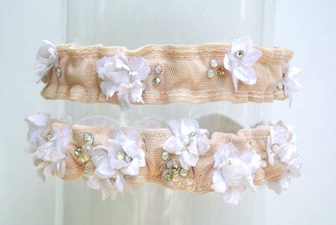 heirloom wedding garter set 