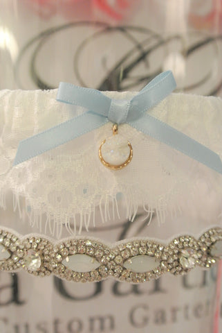 quartz wedding garter