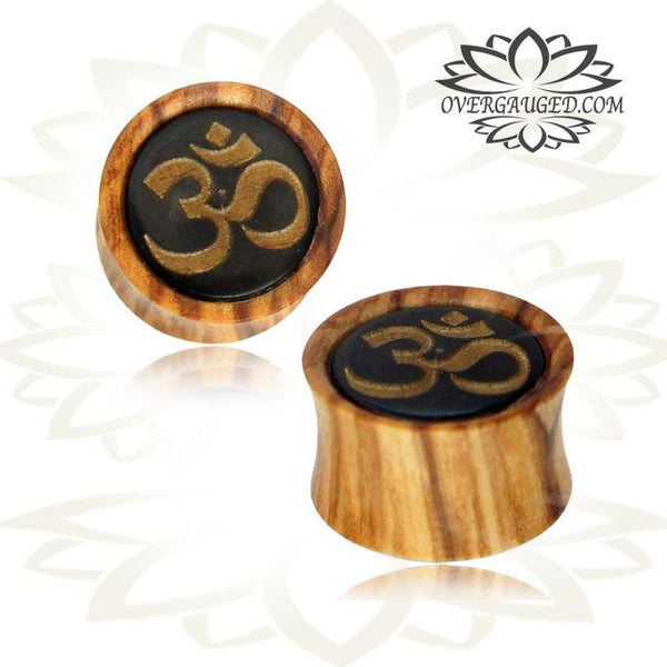 Details about  / Double Flared Triskelion Inlay Organic Horn Saddle Ear Plug Sold By Piece