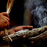 Smudging using feather