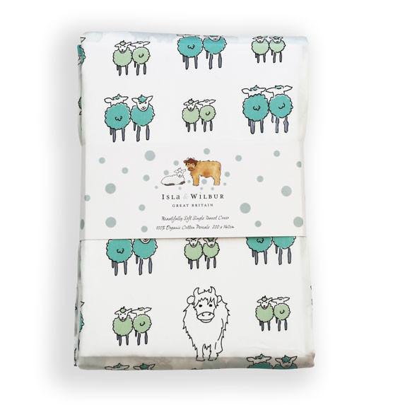 Children S Organic Single Bed Duvet Cover Twin Lambs