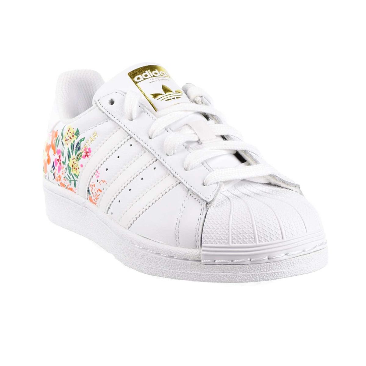 Adidas Superstar Womens Shoes Floral Footwear White/Gold Metallic – Sports Plaza