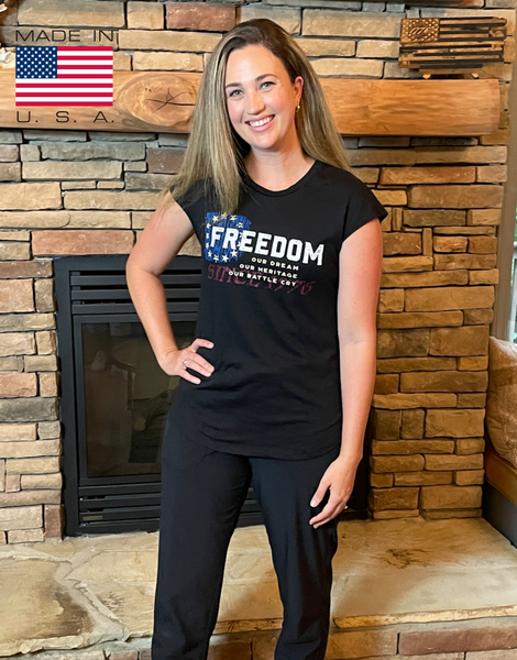 Betsy Ross American Patriot Premium Tee - Ladies Cut