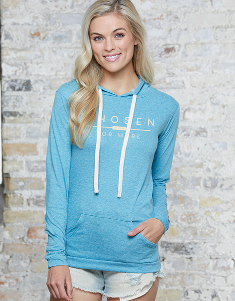 Ladies "Chosen for More" Melange Hooded Tee