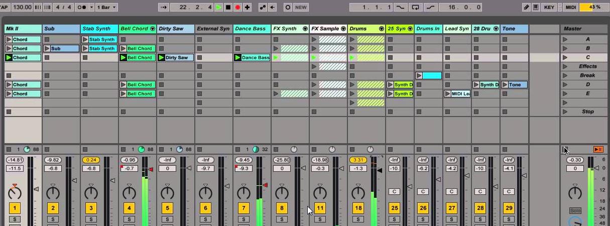 ableton session view