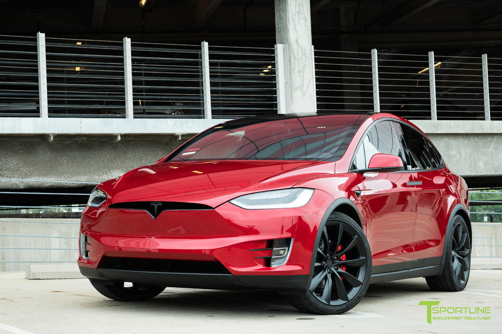 Red Multi-Coat Model X with 3M Satin Black Chrome Delete: 