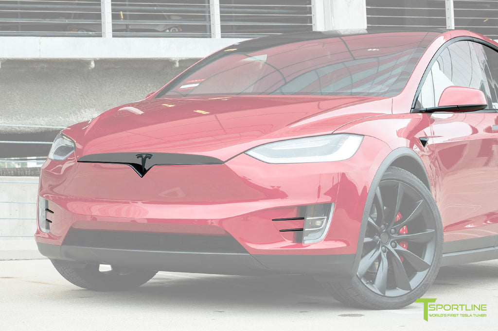 Red Multi-Coat Tesla Model X with Chrome Delete