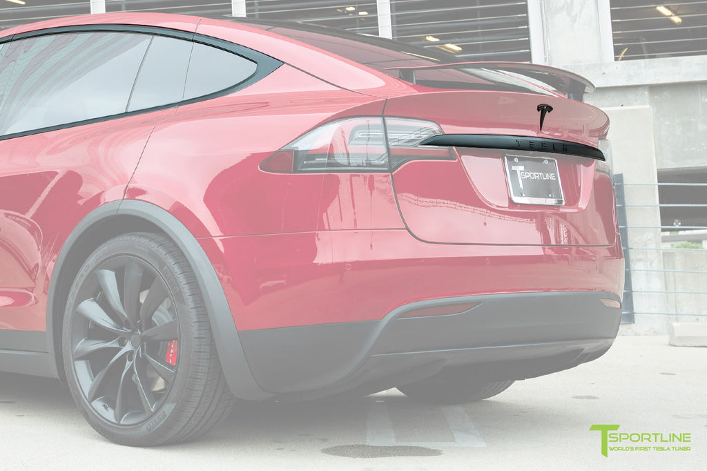 Red Multi-Coat Tesla Model X with Chrome Delete