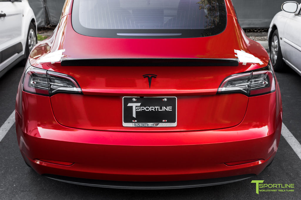 Tesla Model 3 Carbon Fiber Trunk Wing Installation Template