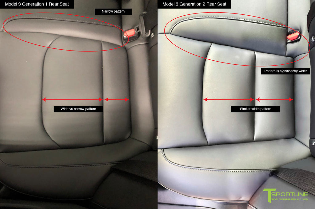 Tesla Model 3 Black Interior Seat Update