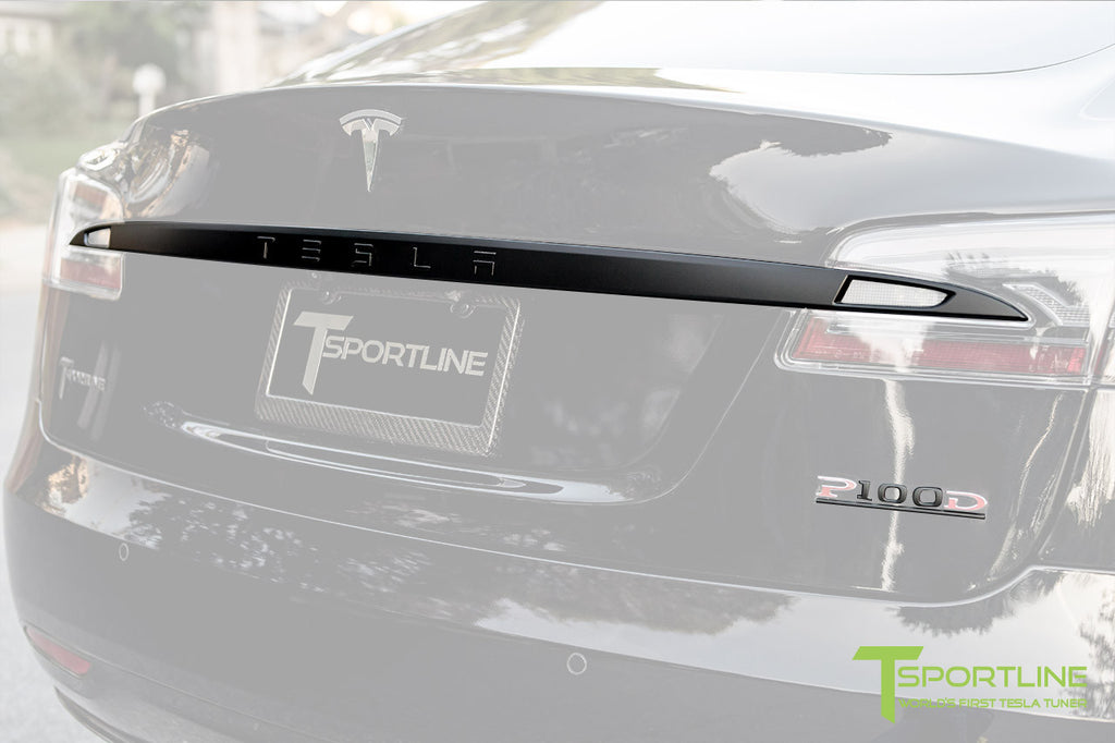 Tesla Model S and X Chrome Delete Satin Black