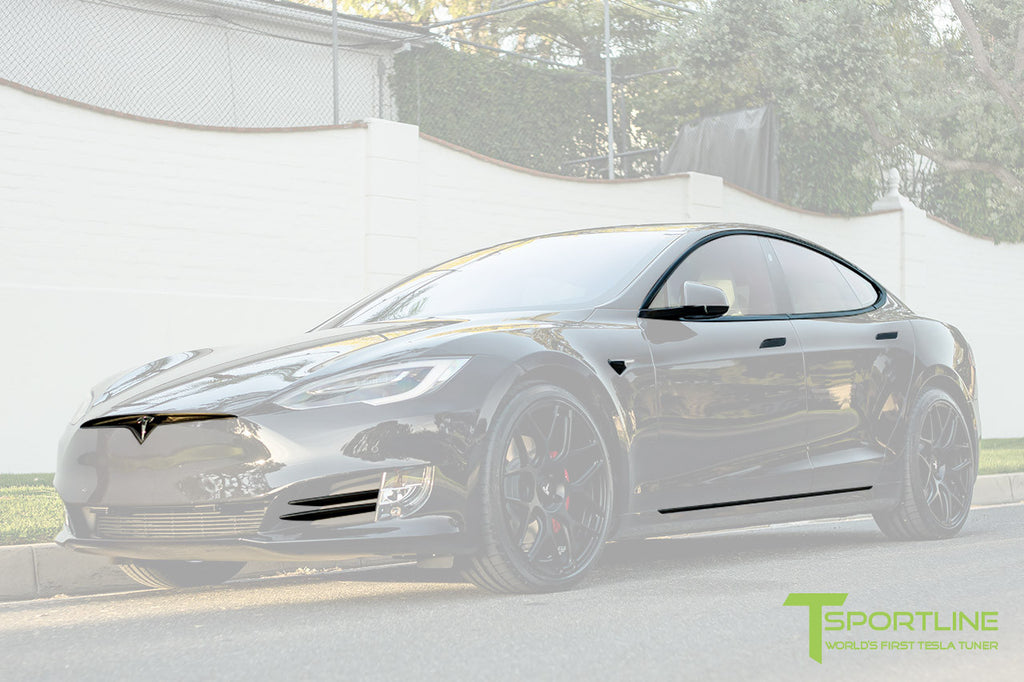 Tesla Model S and X Chrome Delete Satin Black