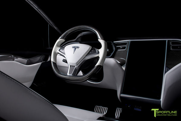 Tesla Model X Carbon Fiber Dash Panel Kit - T Sportline - Tesla 