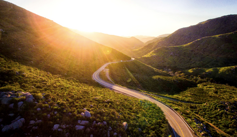 road in the sunlight