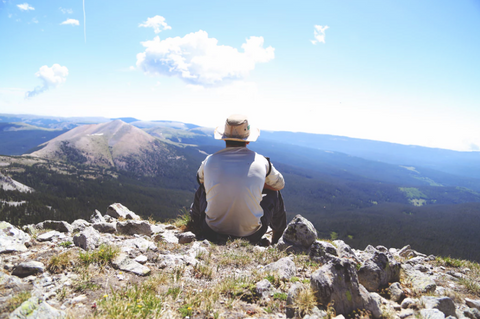 man on a cliff edge