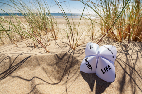 paper on beach