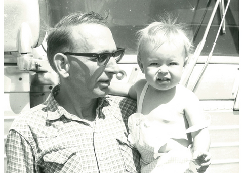 Jane as a child and her father