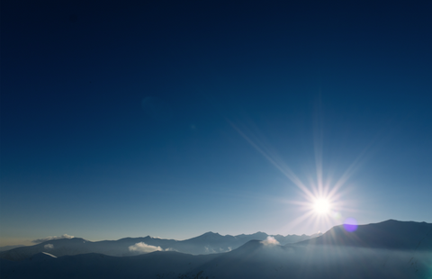 Sky above mountains