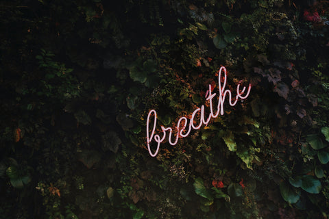 sign that says breathe