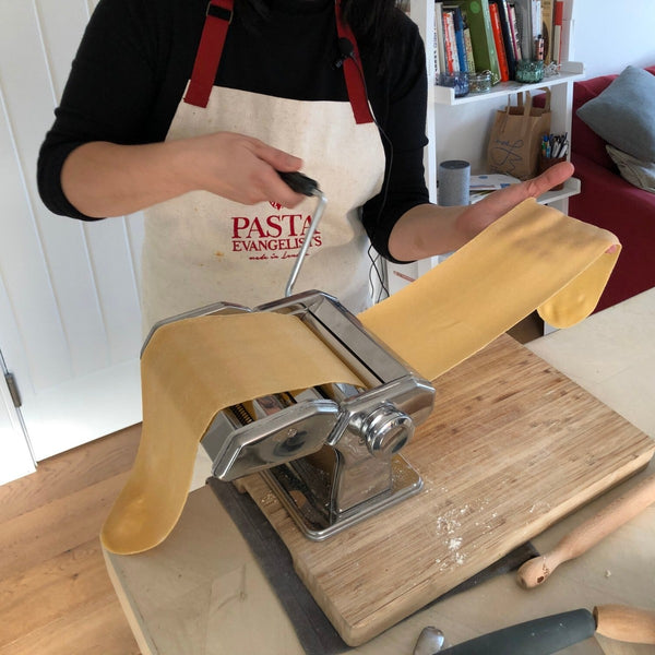 pasta evangelists - how to make ravioli - rolling dough sheets