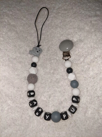 Baby Pup SILICONE TEETHER CHEWING PACIFIER CLIP XLarge
