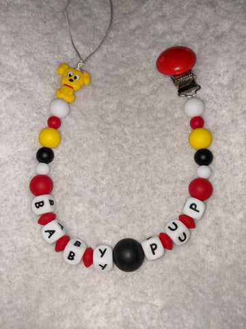 Baby Pup SILICONE TEETHER CHEWING PACIFIER CLIP