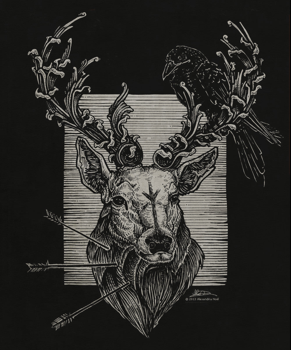 alexandria noel stag illustration