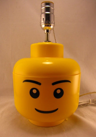 A Simple LEGO Minifigure Storage Container, Transformed into a Lamp.