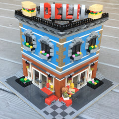 Corner Deli and Apartment in the Leading brand toy Brick Creator Expert Modular Standard