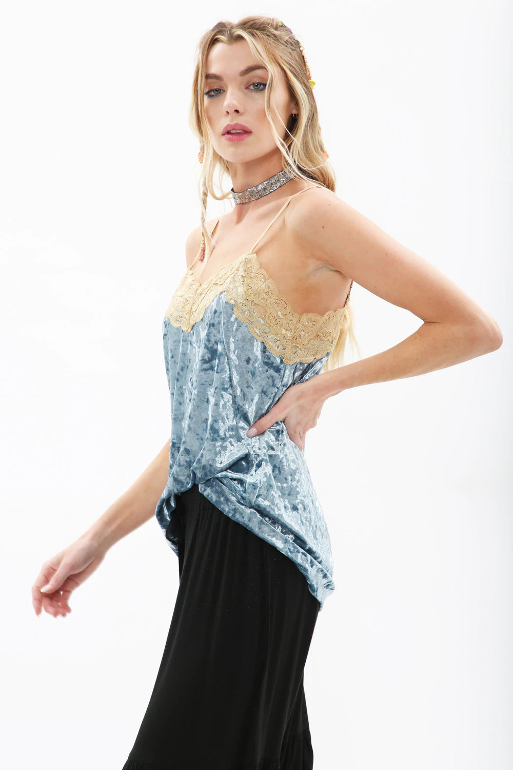 Aratta Luxe Velvet Camisole Top