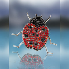 Crystal Ladybug Pin by Albert Weiss Jewelry