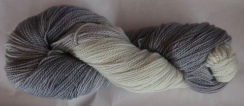 Fine Merino - Fine Sport Weight Yarn - Silver & Natural