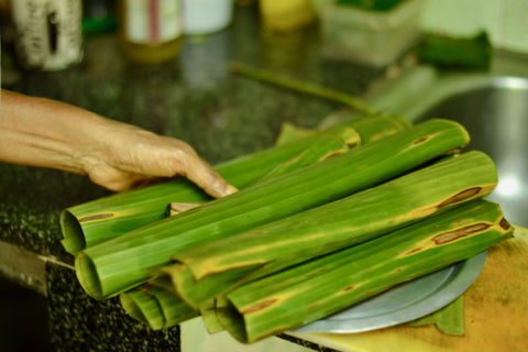 Wrapping the Fish in Banana Leaves