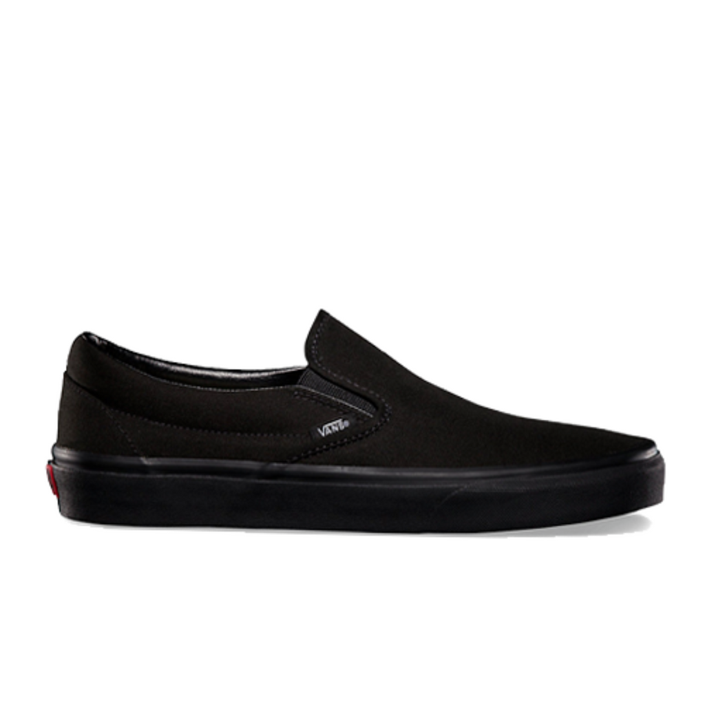 vans slip ons womens all black