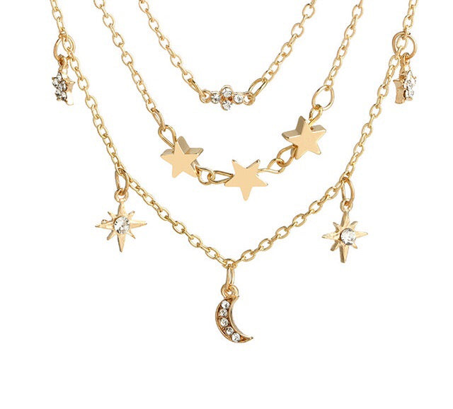 Starshine Layered Necklace - Babcia The Label