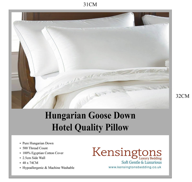 800 fill power hungarian goose down pillow