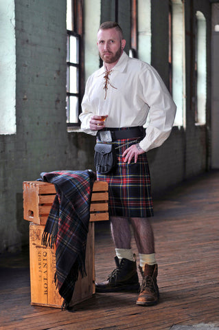 casual kilt package with peasant shirt