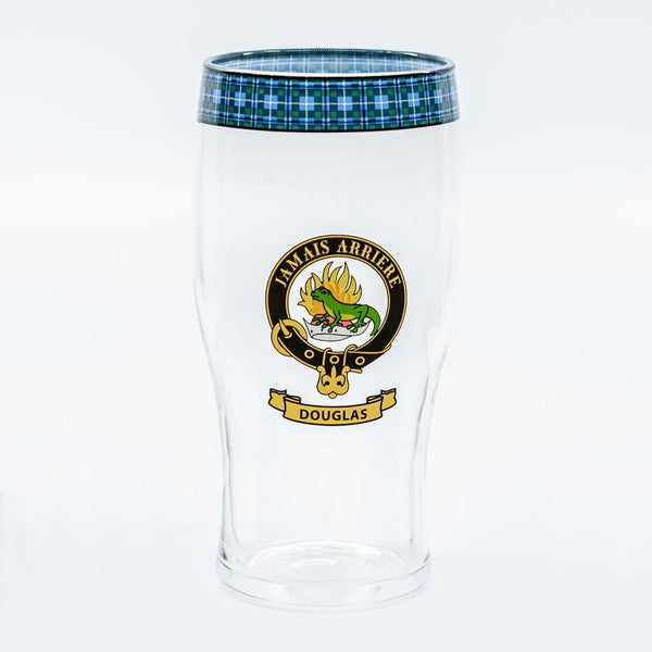 Douglas Clan Crest Pint Beer Glass Scottish Shop Macleods