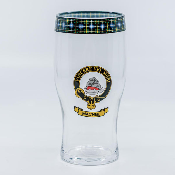 Macneil Clan Crest Pint Beer Glass Scottish Shop Macleods