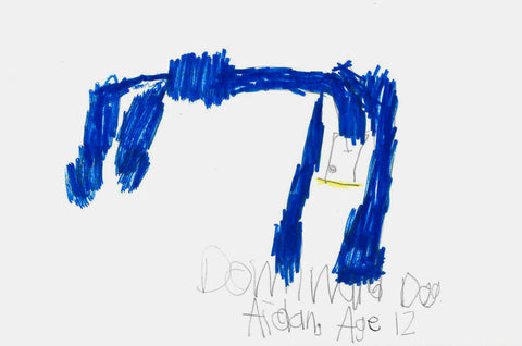 Kids Yoga drawing of Downward Facing Dog