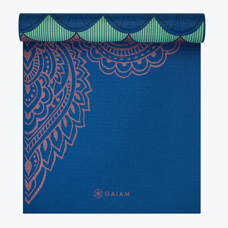 Premium Metallic Reversible Scalloped Ink Yoga Mat (6mm)