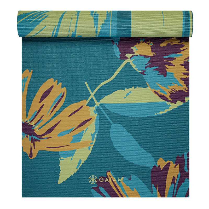 Premium Reversible Floral Mantra Yoga Mat (6mm)