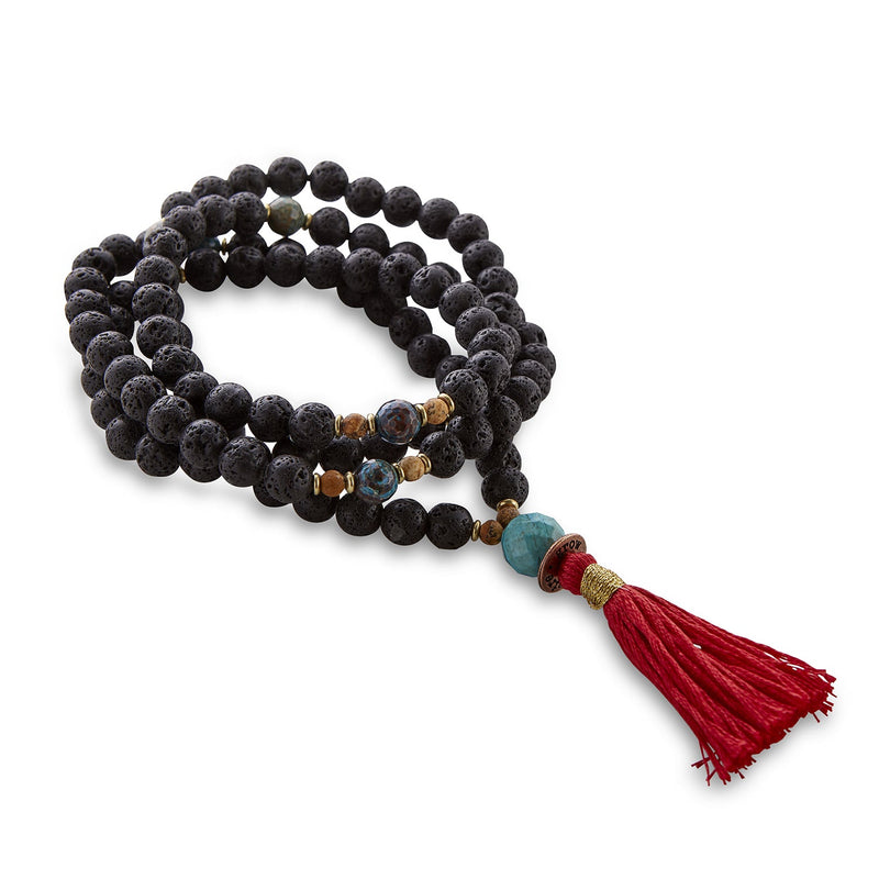 Silver & Sage Girl on Fire Mala