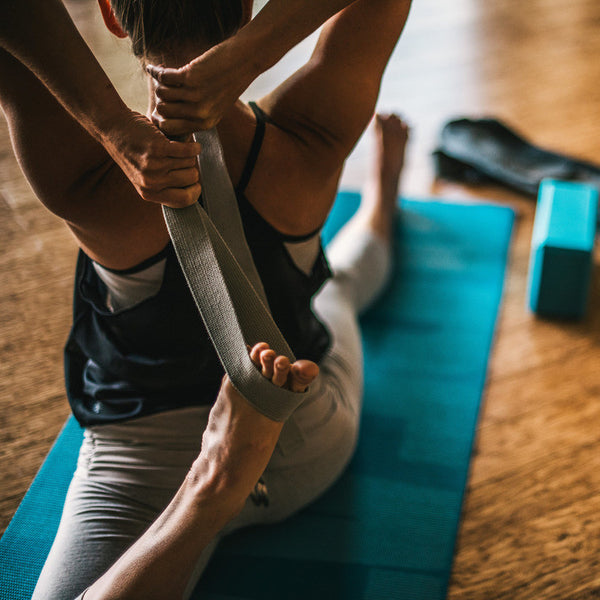 yoga belts and blocks