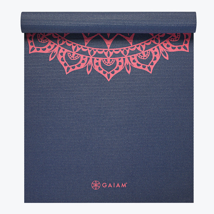 Navy Fleur Marrakesh Yoga Mat (4mm)