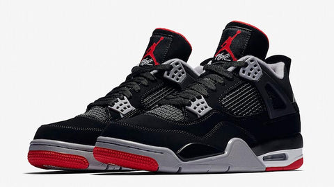 Air Jordan 4 Bred Classic Sneakers Black jordan kicks