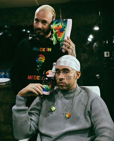 Jbalvin-sneakers-bad bunny-air jordan-multicolour-kicks